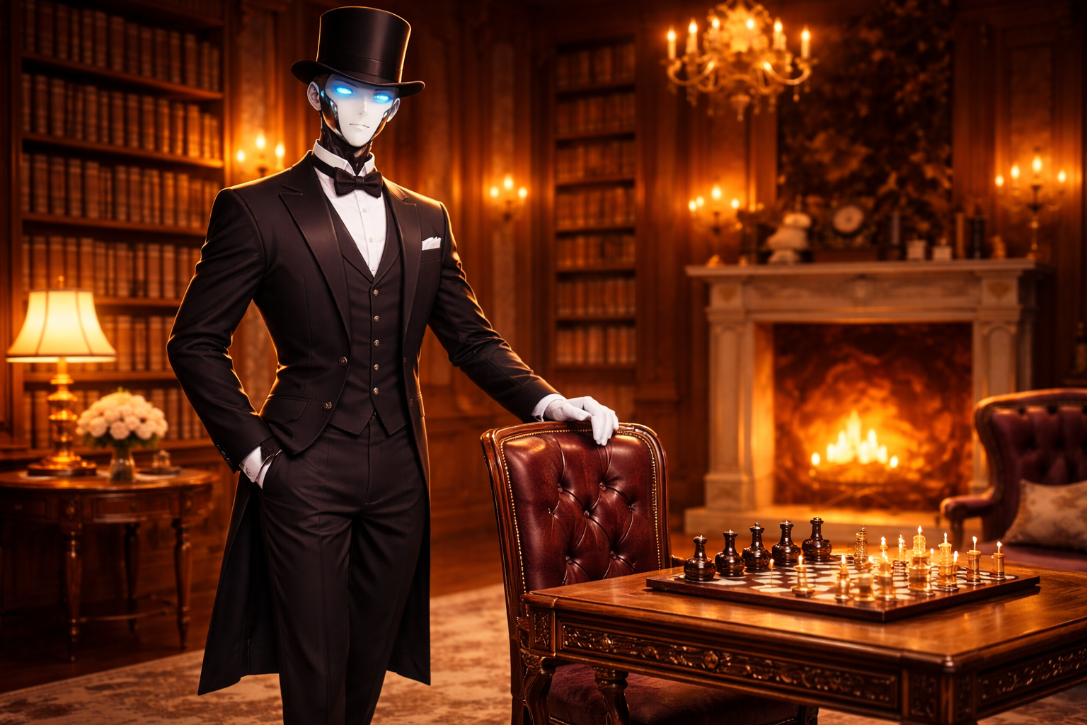 Butler-themed strategy scene with the Butler beside a chess table, used as the approved hero image for an AI model decision guide.