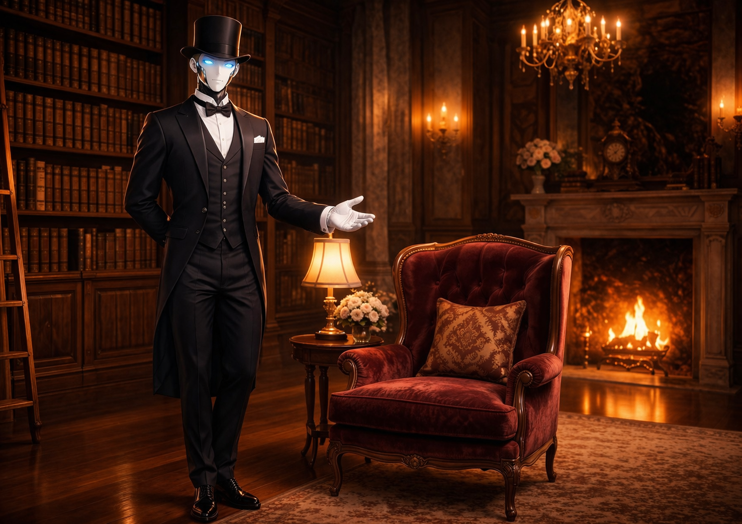 A butler checking trusted vendor badges at a gated tools entrance before work begins